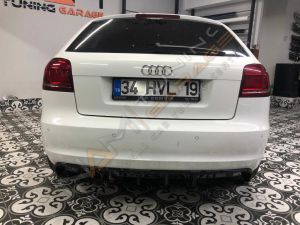 Audi A3 HB 2 Kapı S3 Difüzör Soldan Çift Çıkış 2008-2012 arası