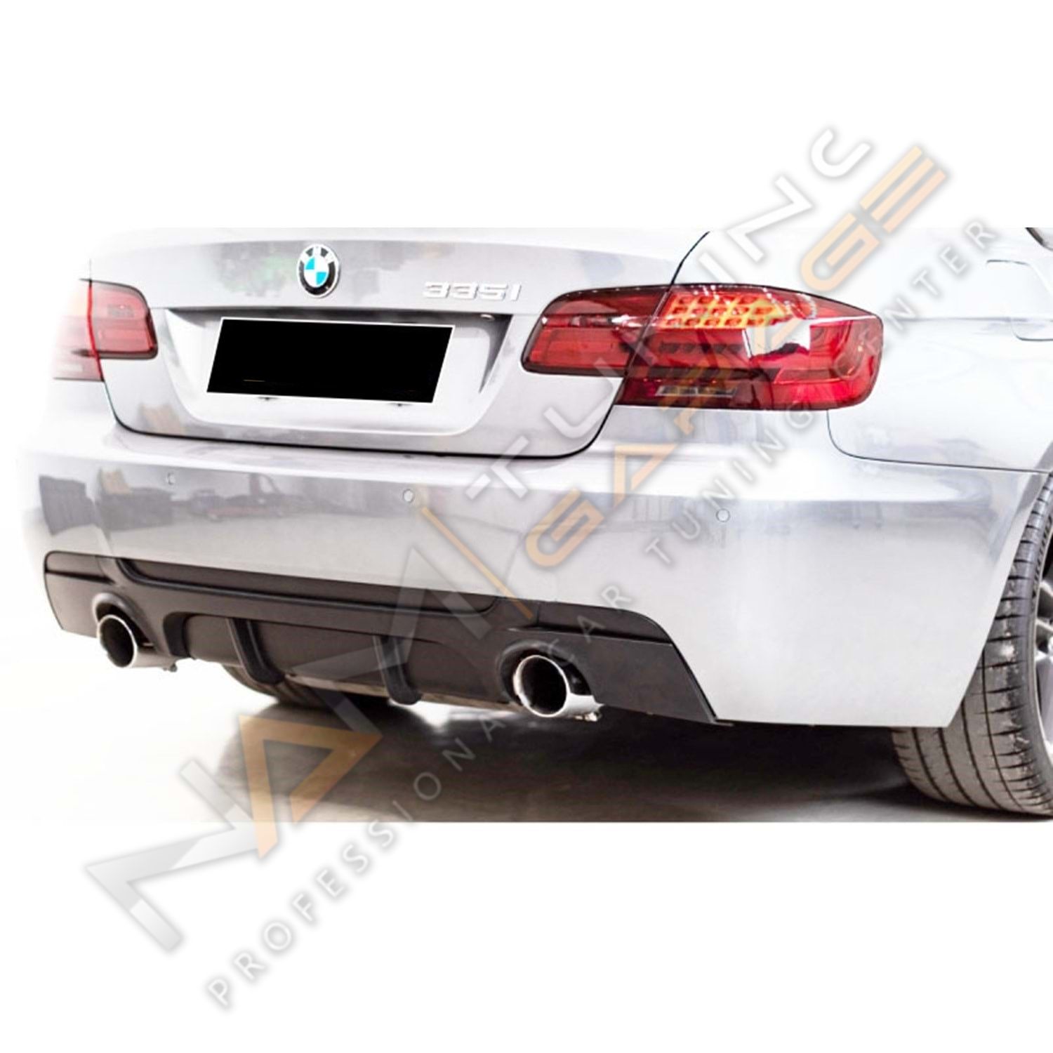 E92 Difüzör Piano Black 2007-2013 (Sağ + Sol Tekli Çıkış)