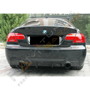 E92 Difüzör Piano Black 2007-2013 (Sağ + Sol Tekli Çıkış)