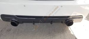 E92 Difüzör Piano Black 2007-2013 (Sağ + Sol Tekli Çıkış)