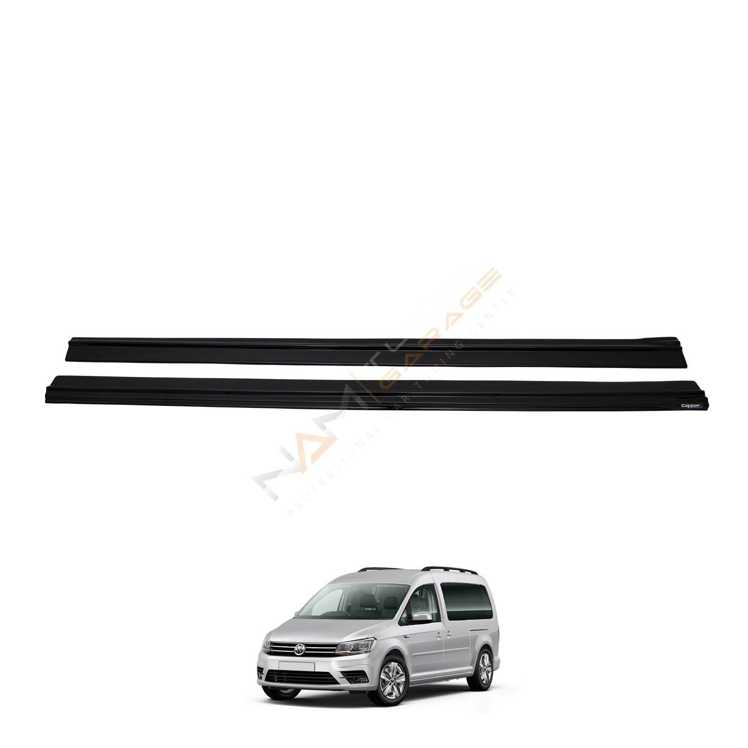 Caddy 2015-2020 Yan Ek Marşpiyel 2 Parça Parlak Siyah