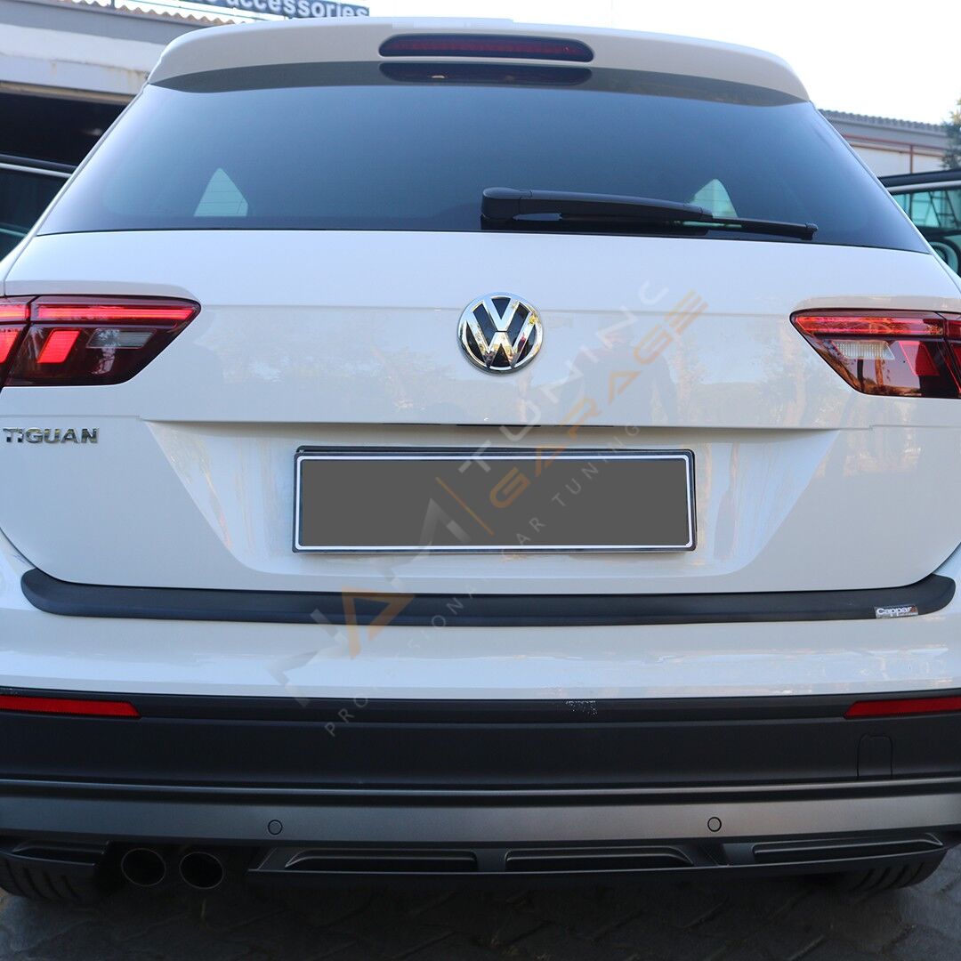 Tiguan Arka Tampon Eşiği 2016+ Tampon Üstü Koruma Parlak / Mat Siyah
