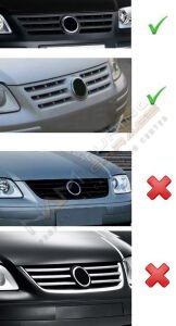 Vw Caddy Ön Panjur Kromu 2004-2010 Paslanmaz Çelik