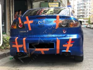 Mazda 3 Difüzör Arka Tampon Eki (Plastik)