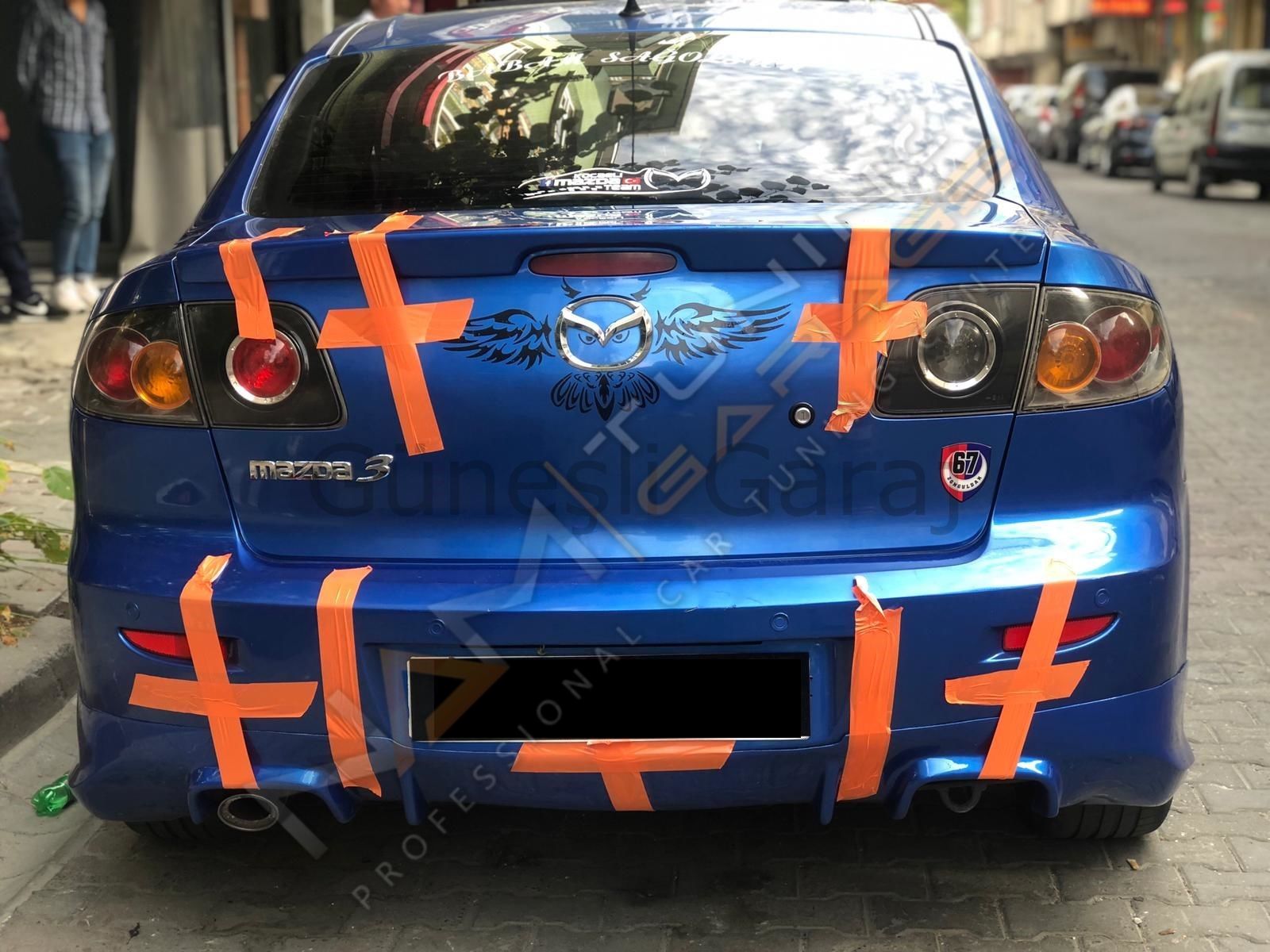 Mazda 3 Difüzör Arka Tampon Eki (Plastik)