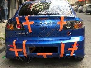 Mazda 3 Difüzör Arka Tampon Eki (Plastik)