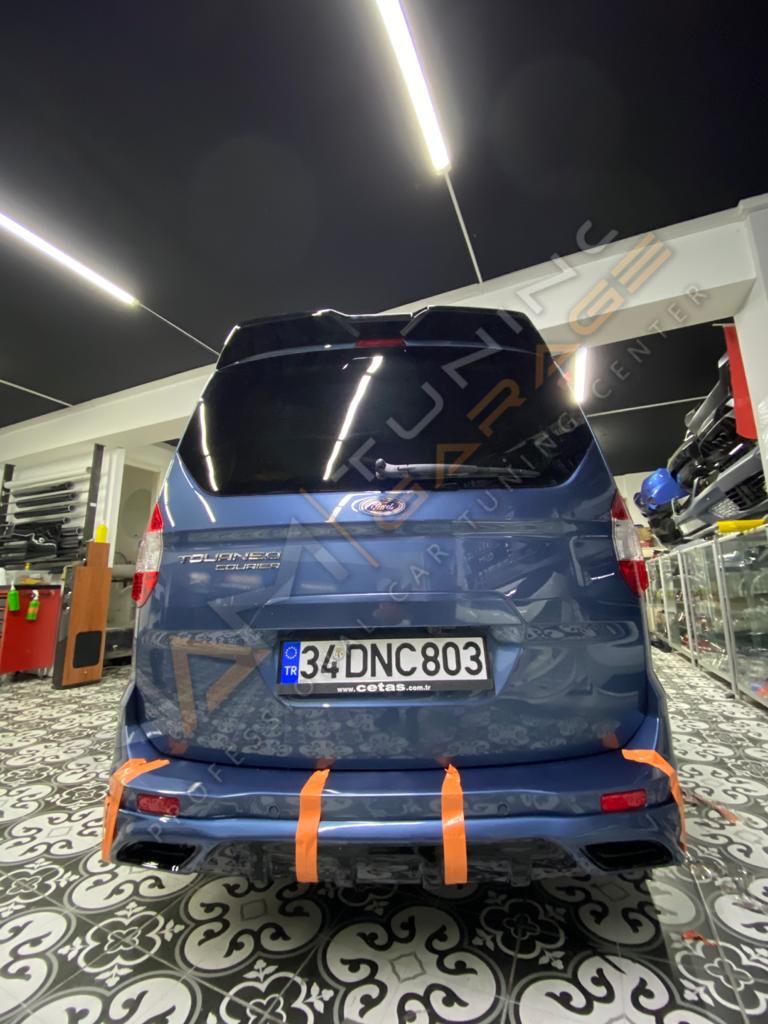 Ford Courier Egzoz Görünümlü Arka Tampon Eki 2014+
