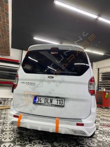 Ford Courier Egzoz Görünümlü Arka Tampon Eki 2014+
