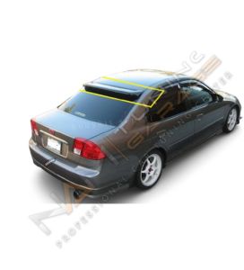 Honda Civic Vtec 2 Cam Üstü Spoiler (Plastik) Piano Black
