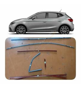 Seat İbiza Krom Cam Çerçevesi Çıtası 14 parça Tam Tur 2017+