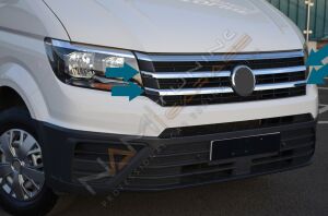 VW Crafter Ön Panjur Kromu 2017+ Paslanmaz Çelik