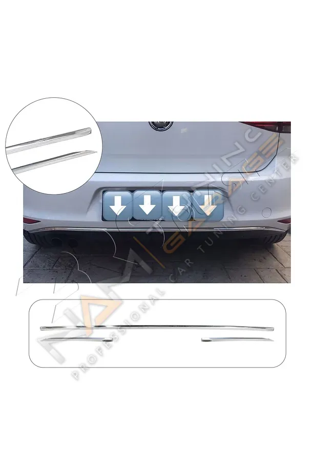 Vw Golf 7 Krom Arka Tampon Çıtası 2013-2020 Paslanmaz Çelik