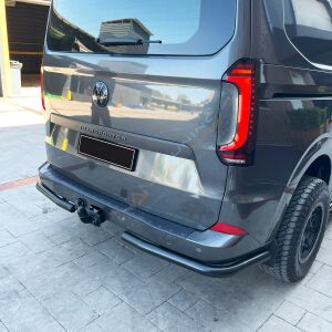 Transporter T7 Arka Tampon Eşiği 2024+ Tampon Üstü Koruma Parlak / Mat Siyah
