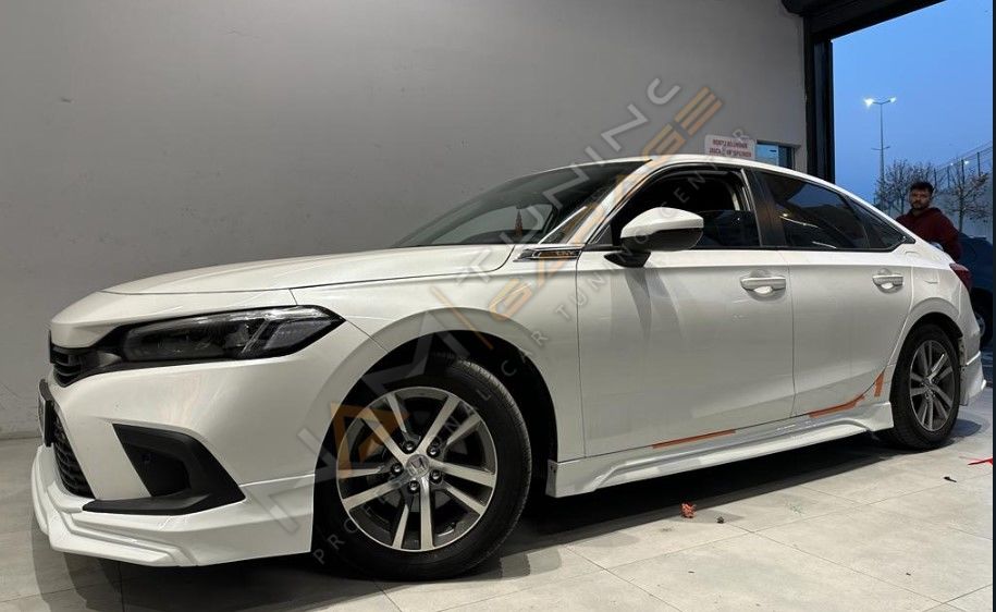 Honda Civic FE Yan Ek Marşpiyel (Plastik) Piano Black 2022+