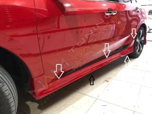 Honda Civic FC5 Turbo Yan Marşpiyel (Plastik) 2016-2021 arası