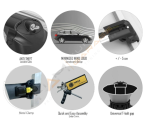 Alfa Romeo 159 Sportwagon (t939) 2006-2011 Turtle Air1 Ara Atkı Portbagaj Taşıyıcı