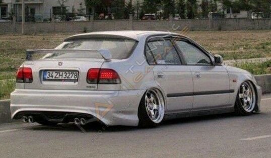 Honda Civic İes Makyajlı Kasa Custom Arka Ek (Plastik) Boyasız