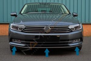 Vw Passat B8 Krom Ön Tampon Alt Çıta 2015-2019 Paslanmaz Çelik