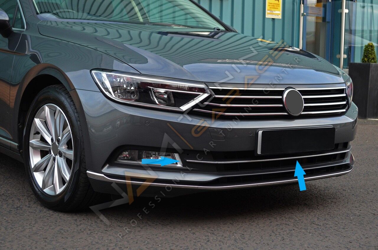 Vw Passat B8 Krom Sis Farı Orta Çitası 2019- Paslanmaz Çelik