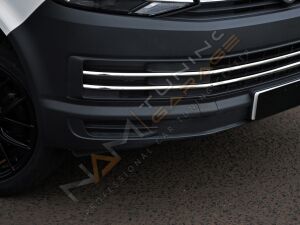 VW T6 Transporter Krom Ön Tampon Çıtası 6 Parça 2015- Paslanmaz Çelik