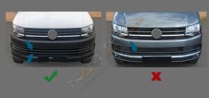VW T6 Transporter Krom Ön Tampon Çıtası 6 Parça 2015- Paslanmaz Çelik