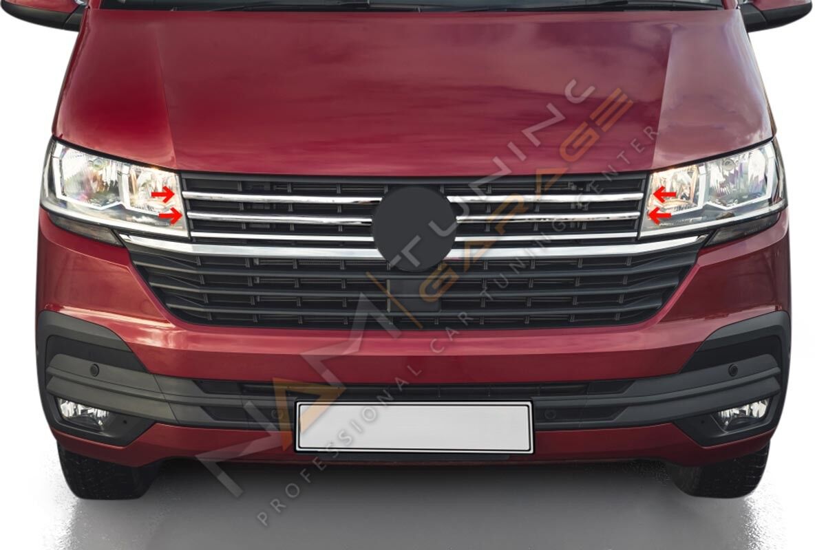 VW T6.1 Transporter Ön Panjur Kromu Paslanmaz Çelik 2019+