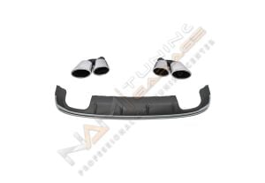 AUDİ A3 2013-2016 HATCHBACK IÇIN UYUMLU S3 DİFÜZÖR VE EGZOZ SETI (NORMAL TAMPON İÇİN)