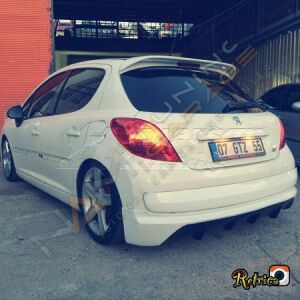 Peugeot 207 Arka Ek (Plastik) Parlak Siyah