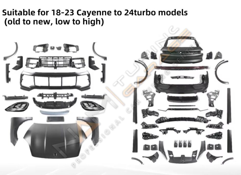 PORSCHE CAYENNE 92A (958.1) 2011-2014 UYUMLU 2024- (9YB) DÖNÜŞÜM SETİ (ÖN-ARKA SD DIZAYN)