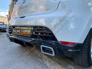 Renault Clio 4 RS Difüzör Egzoz Görünümlü Sağ Sol Tekli Çıkış Parlak Siyah 2012-2019