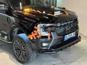 Yeni Ford Ranger Kaput Üstü Ledli Scoop Kaput Plastiği 2023 2024