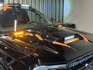 Yeni Ford Ranger Kaput Üstü Ledli Scoop Kaput Plastiği 2023 2024