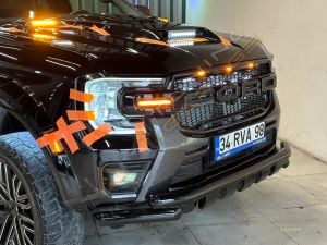 Yeni Ford Ranger Kaput Üstü Ledli Scoop Kaput Plastiği 2023 2024