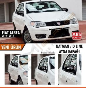 Fiat Albea Batman Yarasa Ayna Kapağı Piano Black / 2010-2013