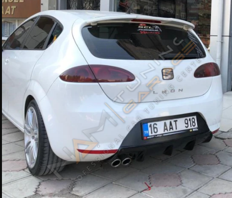 Seat Leon Mk2 Difüzör Makyajlı 2009-2012 Parlak Siyah
