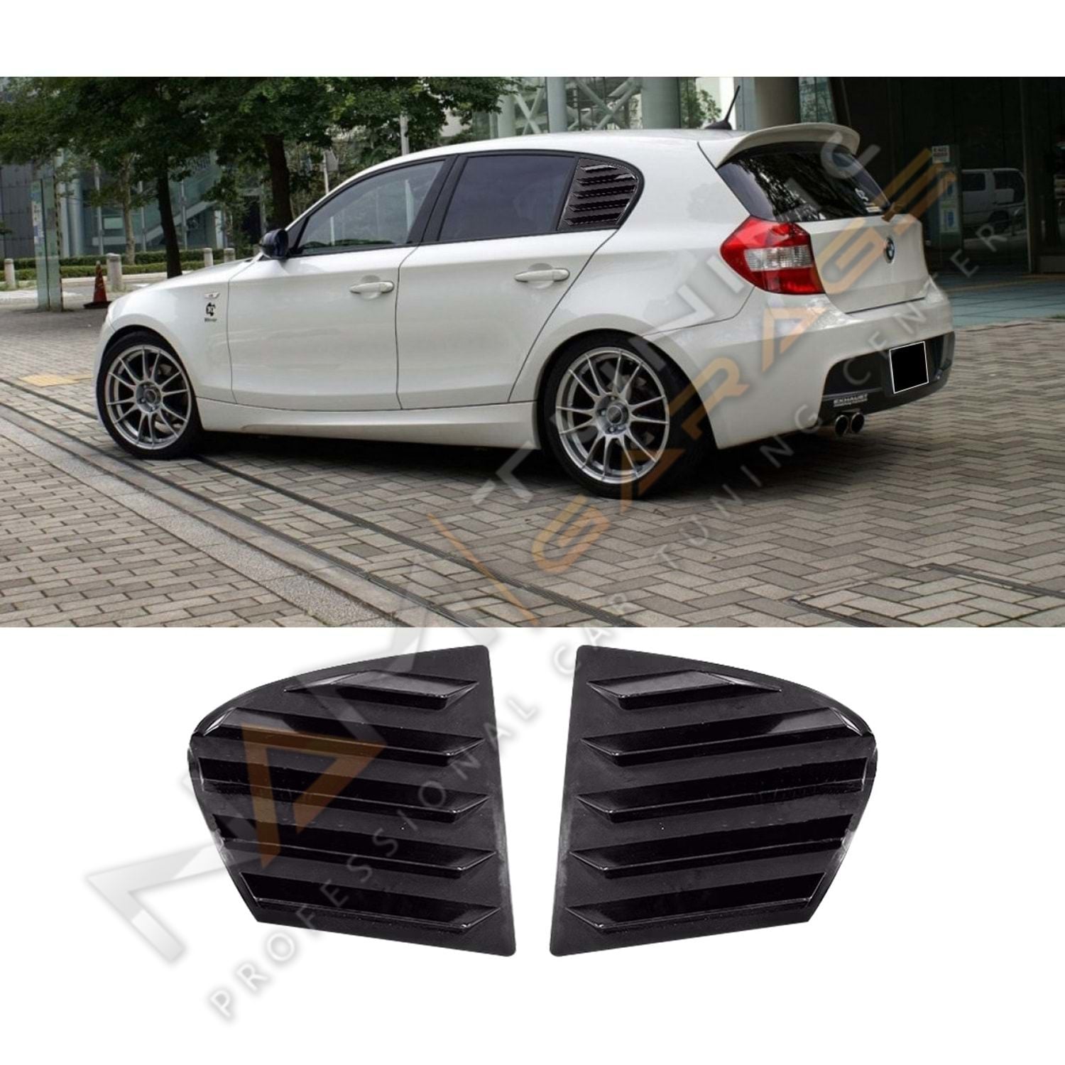 BMW E87 Kelebek Cam Vizörü (Plastik) Parlak Siyah 2004-2011