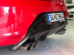 Seat Leon Mk3 Style Düz Difüzör Çıkışsız 2012-2016 Parlak Siyah