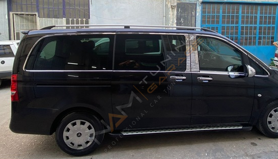 Mercedes Vito Krom Cam Çerçevesi Çıtası 24 parça Tam Tur Orta Şase W447