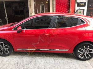 Renault Clio 5 Krom Cam Çerçevesi Çıtası 12 parça Tam Tur 2020+