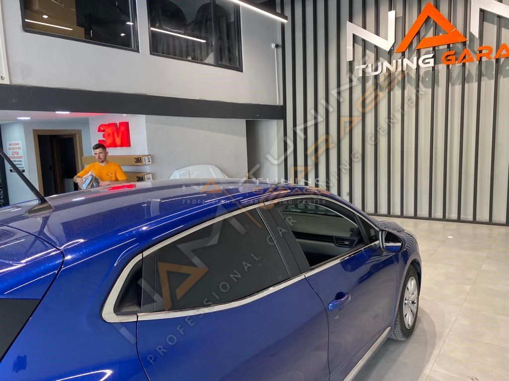 Renault Clio 5 Krom Cam Çerçevesi Çıtası 12 parça Tam Tur 2020+