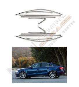 Audi A3 Sedan Krom Cam Çerçevesi Çıtası 10 parça Tam Tur 2014-2020
