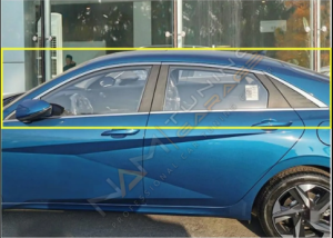 Hyundai Elantra Krom Cam Çerçevesi Çıtası 14 parça Tam Tur 2016-2019