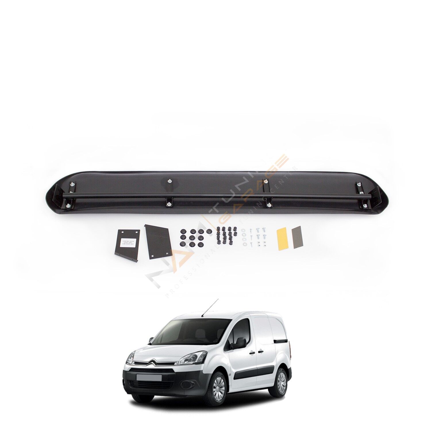 Citroen Berlingo 2009-2018 Uyumlu Ön Cam Güneşliği Parlak Siyah