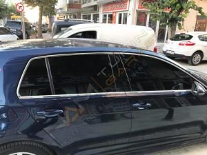 Golf 7 Krom Cam Çerçevesi Çıtası 12 parça Tam Tur 2012-2020