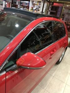 Golf 7 Krom Cam Çerçevesi Çıtası 12 parça Tam Tur 2012-2020