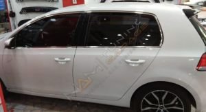 Golf 6 Krom Cam Çerçevesi Çıtası 12 parça Tam Tur 2008-2012