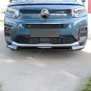 Citroen Berlingo 2019+ Uyumlu Ön Tampon Altı Lip Parlak Siyah