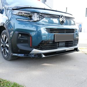Citroen Berlingo 2019+ Uyumlu Ön Tampon Altı Lip Parlak Siyah