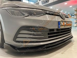 Golf 8 Ön Lip 2 Parça (Plastik) Piano Black 2020+
