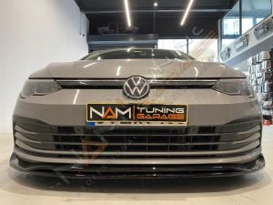 Golf 8 Ön Lip 2 Parça (Plastik) Piano Black 2020+